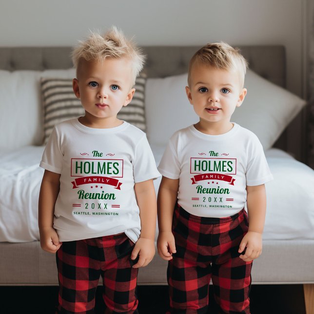 Retro Modern Family Reunion Logo Baby T-Shirt (Creator Uploaded)