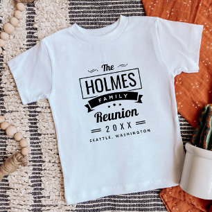 Retro Modern Family Reunion Logo Baby T-Shirt