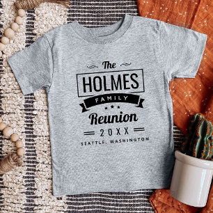 Retro Modern Family Reunion Logo Baby T-Shirt