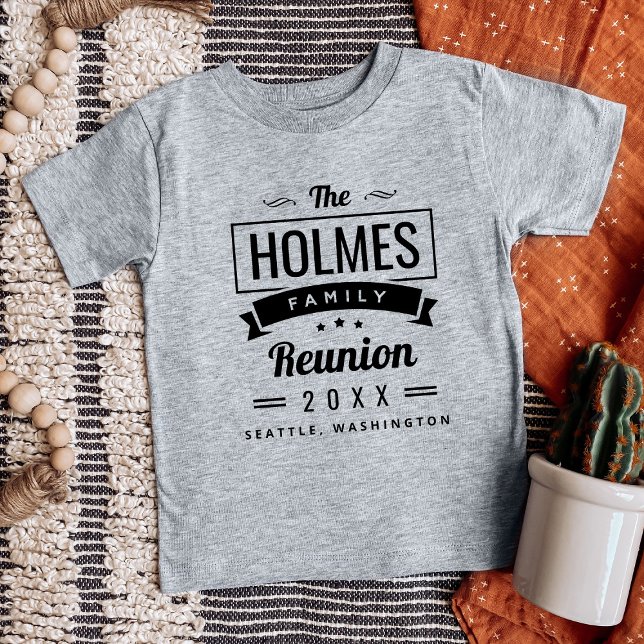 Retro Modern Family Reunion Logo Baby T-Shirt (Creator Uploaded)