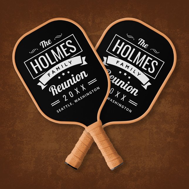 Retro Modern Family Reunion Pickleball Paddle (Creator Uploaded)