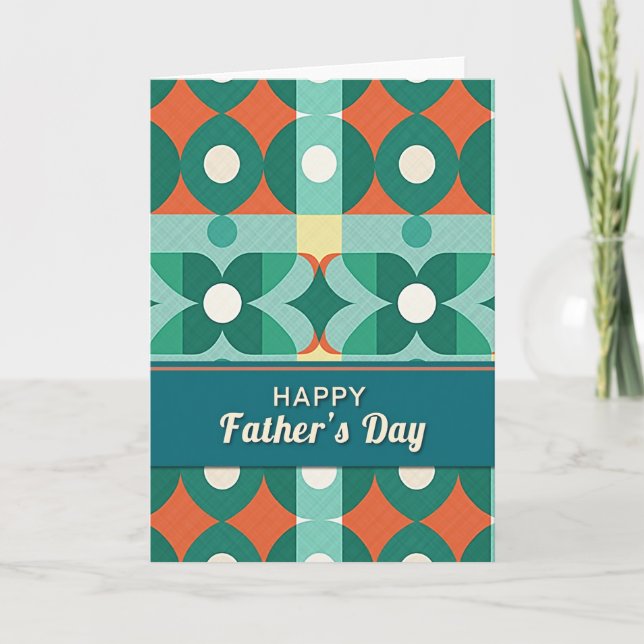 Retro Modern Fathers Day Card (Front)