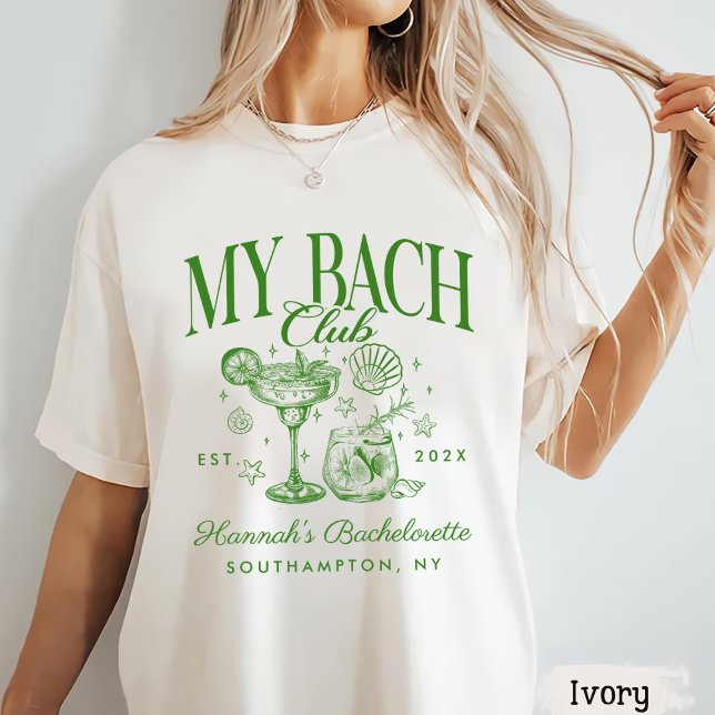 Retro Modern Green & Yellow Bachelorette Weekend T-Shirt (Creator Uploaded)