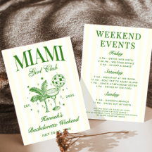 Retro Modern Green & Yellow Miami Bach Party