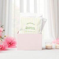 Retro Modern Green & Yellow Stripes Bachelorette