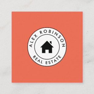 Retro modern home real estate business card