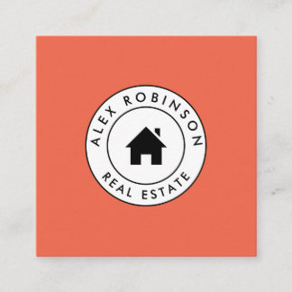 Retro modern home real estate business card