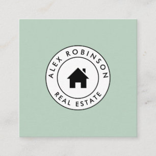 Retro modern home real estate business card