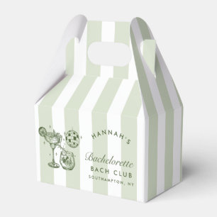 Retro Modern Margaritas and Matrimony Striped Bach Favour Box