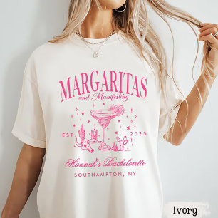 Retro Modern Margaritas and Matrimony Striped Bach T-Shirt