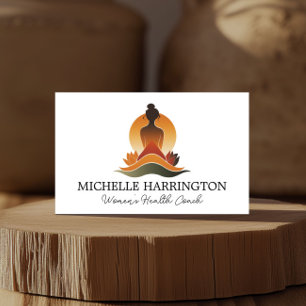 Retro Modern Meditative Grace Yoga, Life Coach Business Card