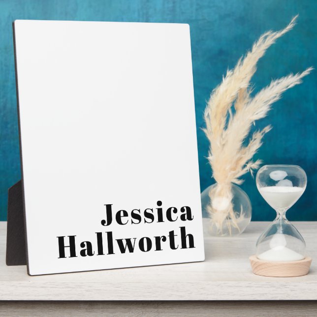 Retro Modern Minimal Name or Business Template Plaque (Side)