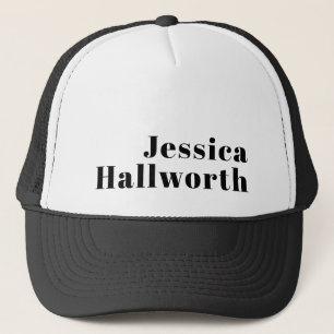 Retro Modern Minimal Name or Business Template Trucker Hat