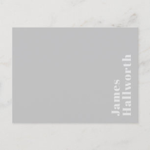 Retro Modern Minimalistic Name (or other text) Postcard