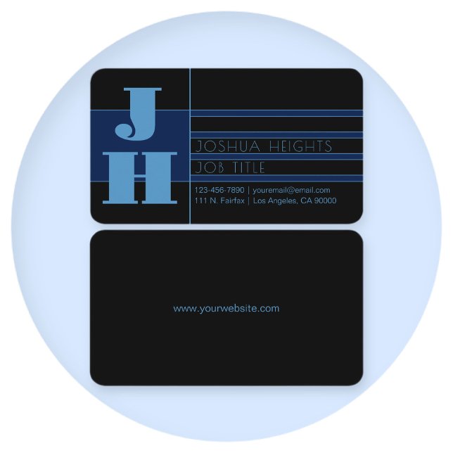 Retro-modern Monogram & Editable Shapes & Colours Business Card (Creator Uploaded)