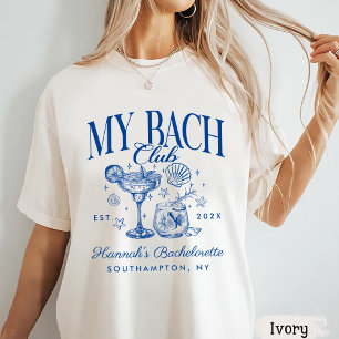 Retro Modern Pink & Blue Bachelorette Weekend T-Shirt