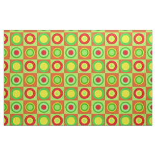 Retro Modern Polka Dots Circles Op Art 1970s Fabric