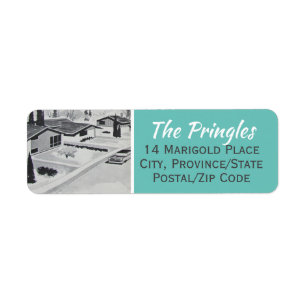 Retro Modern Return Address Label