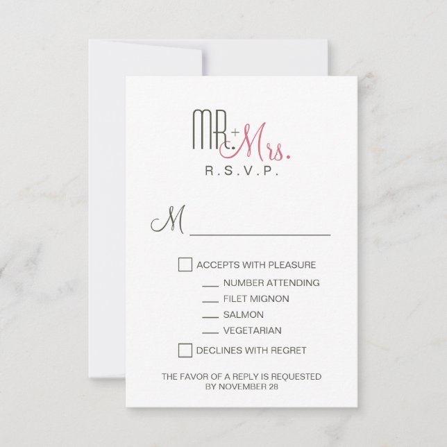 Retro Modern RSVP Card (Front)
