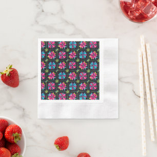 Retro modern Simple Star geometric colourful patte Napkin