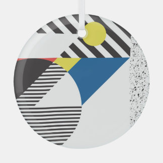 Retro Modern Style Background Design Glass Tree Decoration