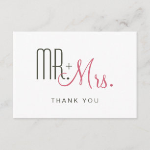 Retro Modern Thank You Card