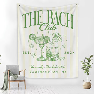 Retro Modern The Bach Club Bachelorette Weekend Tapestry