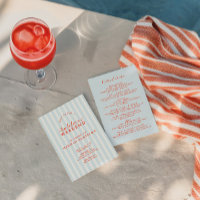 Retro Modern Vintage Blue Bachelorette Weekend