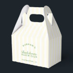 Retro Modern Vintage Green & Yellow Bachelorette Favour Box<br><div class="desc">Add a touch of timeless charm to your bachelorette celebration with the Retro Modern Vintage Green & Yellow Bachelorette Favour Box. This box effortlessly blends retro aesthetics with a modern twist, featuring a stylish combination of green and yellow hues. Perfect for presenting favours, this box adds a delightful and nostalgic...</div>