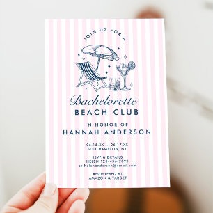 Retro Modern Vintage Grey Bachelorette Weekend Invitation