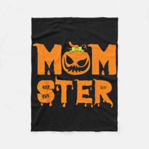 Retro Momster Halloween Mum Costume Mother Hallowe Fleece Blanket