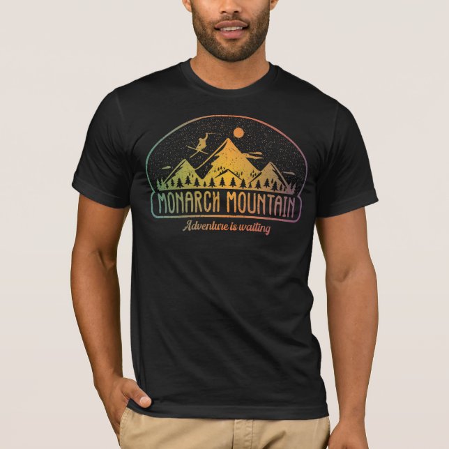 Retro Monarch Mountain Ski T-Shirt (Front)