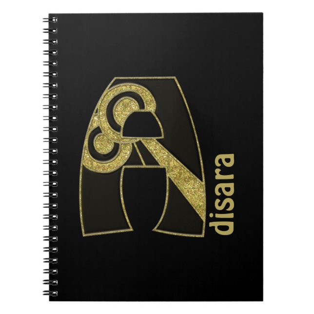 retro monogram - A Notebook (Front)
