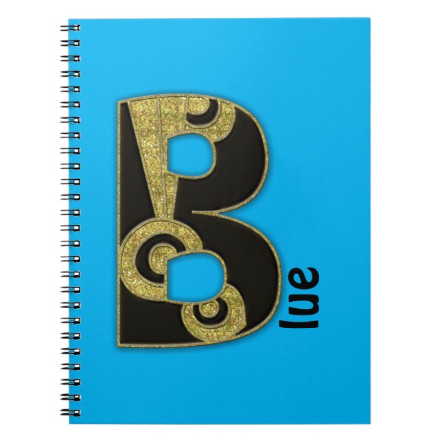 retro monogram - B Notebook (Front)