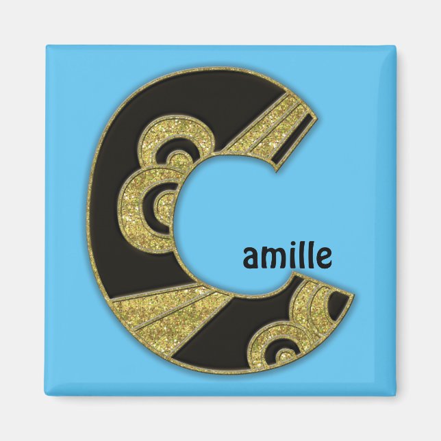 retro monogram - C Magnet (Front)