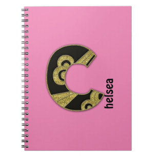 retro monogram - C Notebook