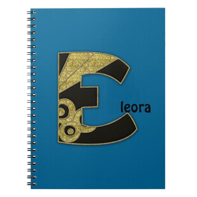 retro monogram - E Notebook (Front)