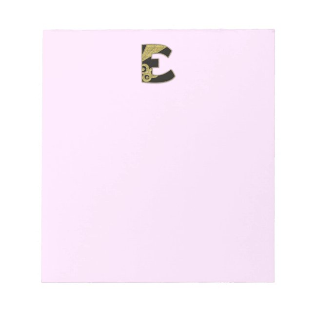 retro monogram - E Notepad (Front)