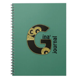 retro monogram - G Notebook