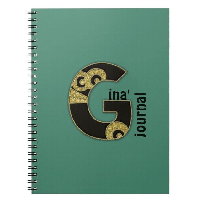 retro monogram - G Notebook (Front)
