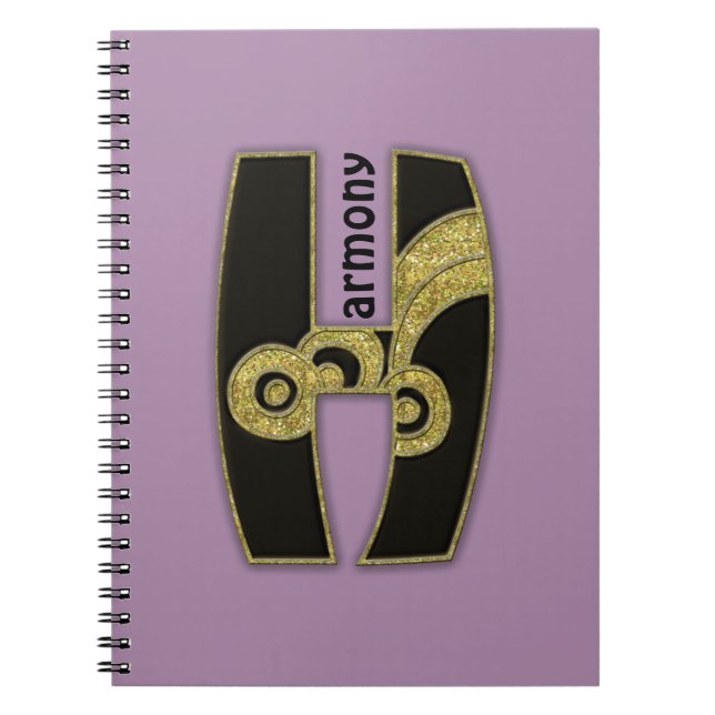 retro monogram - H Notebook (Front)