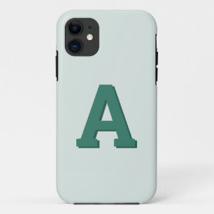 Retro monogram initial modern iPhone 11 case