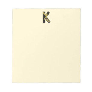 retro monogram - K Notepad