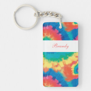 Retro Monogram Keychains