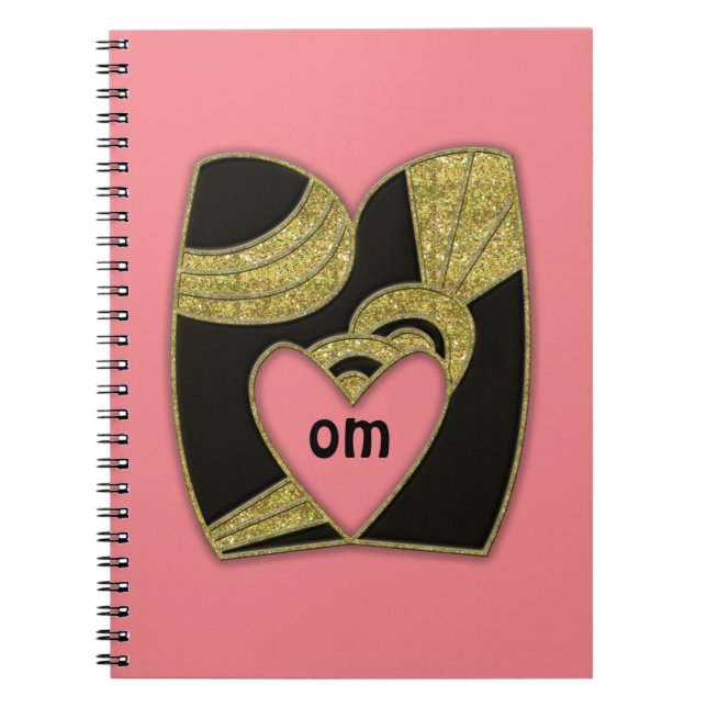 retro monogram - M Notebook (Front)