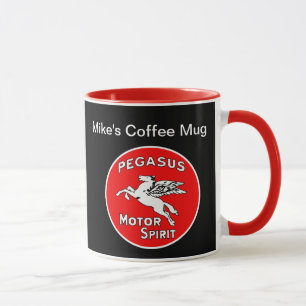 Retro Monogram Motor Sports Theme Mug