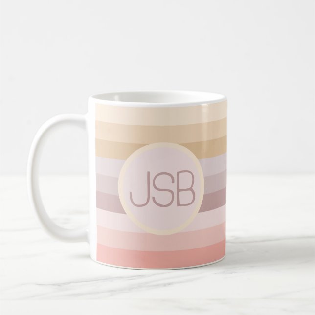 Retro Monogram Mug (Left)