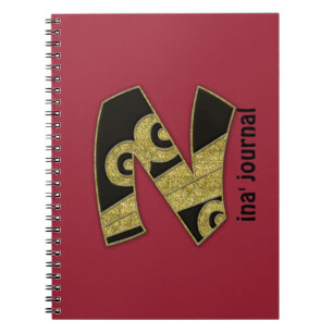 retro monogram - N Notebook