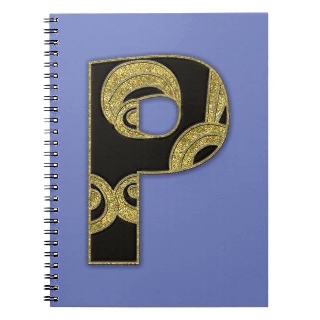 retro monogram - P Notebook (Front)
