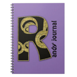 retro monogram - R Notebook